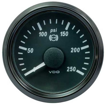 VDO SingleViu Brake Pressure Gauge 250PSI